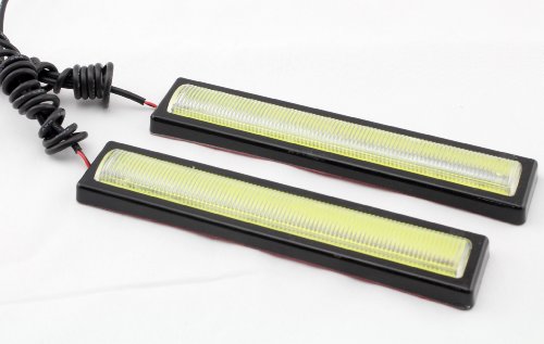 By Everbright (Pack of 10 Pairs=20 Pcs)100% Waterproof 100% Anti-collision COB 6w Wider & New Fashion Car Led Daytime Running Light DIY High Power Led DRL Warning Lamp+1 Pc Car Using Anti Slip Mat for Phone Bulbs EverBright DRL-COB-6W-10P