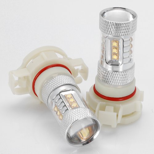 Xenon Ultra White High Power Super Bright H16 PS24W 5202 80W 1200LM LED Fog Daytime Driving Running Light Bulb Lamp For Auto Car Vehicle Truck SUV 2x Bulbs Amazinea L02-060-AZA-1
