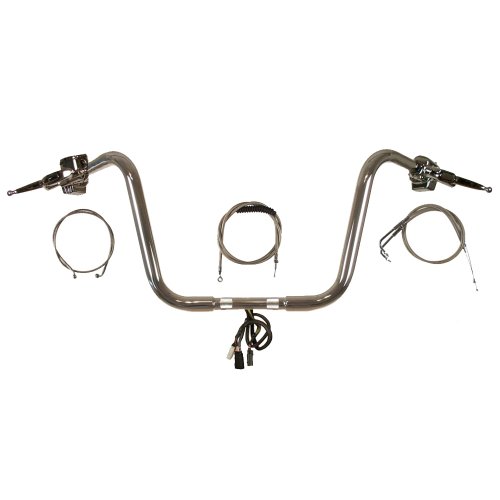 Hill County Customs 1 1/4 Chrome 12 Ape Hangers Kit for 2007 Harley-Davidson Road King, No Cruise - CP-HC-11412C-RK07 Handlebars Hill Country Customs CP-11412C-RK07
