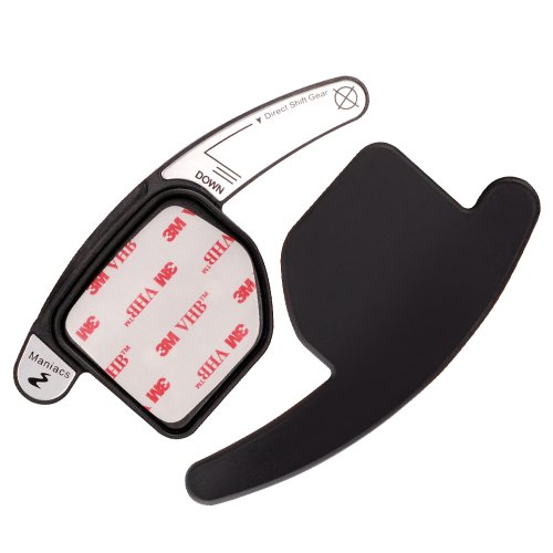 2x DSG Steering Wheel Paddle Extension Shifter Switch Cover For AUDI A1 A3 A4L A5 A7 A8 S5 Q5 Q7 TT Silver Black Shifters Anzio A11-003-AZO-1