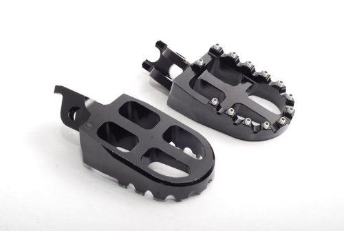 Black Race Foot Pegs Footrest for HONDA CR125 CR250 CRF250X/450X KFX250/450 Billet CNC Foot Pegs SUMOMOTO SUMOMOTO