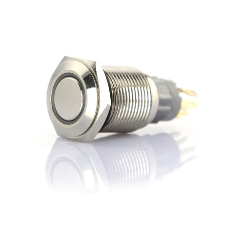 TabStore Push Button Switch Blue LED Power Push Button 16mm Hole Latching Type 12V for Car Motor Power Starting Device Pushbutton Switches TabStore JH_B_LA0165