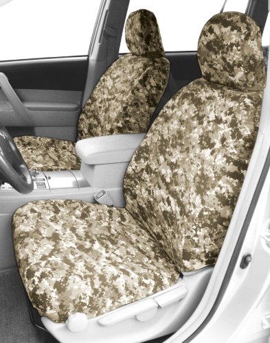 CalTrend Front Row 40/20/40 Split Bench Custom Fit Seat Cover for Select Chevrolet Avalanche Models - Camouflage (Desert) Accessories CalTrend DG353-96KD
