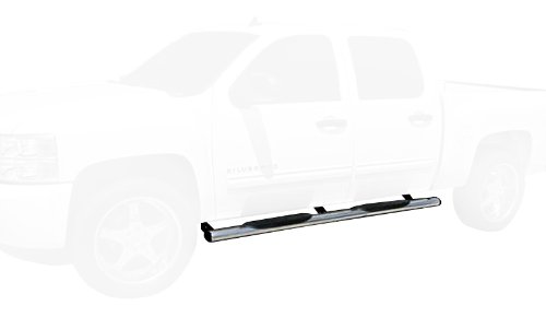 TYGER Custom Fit 02-Up Silverado/Sierra Crew Cab Stainless Steel 5 Straight Side Step Nerf Bars Running Boards(2pcs with Mounting Bracket Kit) Body Tyger Auto TG-NB5C1102S
