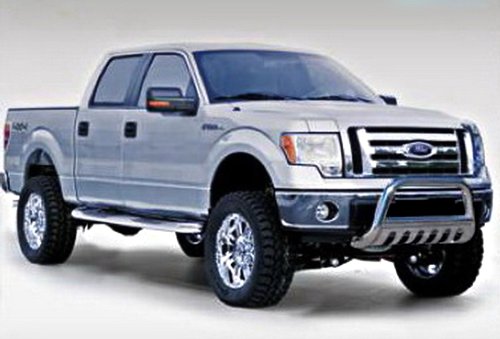 TYGER Stainless Steel Bull Bar Bumper Brush Guard with Skid Plate Fits 05-07 Excursion/Ford Super Duty Pickup Bumper Guards Tyger Auto TG-BB3F3044S