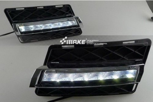 2PCS Driving Day Fog Lamp Daytime Running Light Turn Signal Cover Kit LED DRL Fit For Mercedes-Benz GLK300 GLK350 2008 2009 2010 2011 2012 Bulbs LIN LIN301-CBU14-01-A232