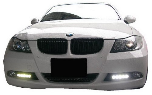 2PCS Driving Day Fog Lamp Daytime Running Light Turn Signal Cover Kit LED DRL Fit For 2005 2006 2007 2008 BMW E90 Accent & Off Road Lighting LIN LIN301-CBU14-01-A103