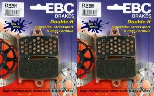 EBC Sintered Double H Front Brake Pads (2 Sets) 2009 Yamaha XV1700AS Road Star S / FA252HH Brake Pads EBC Brakes Double H Front Brake Pads / FA252HH