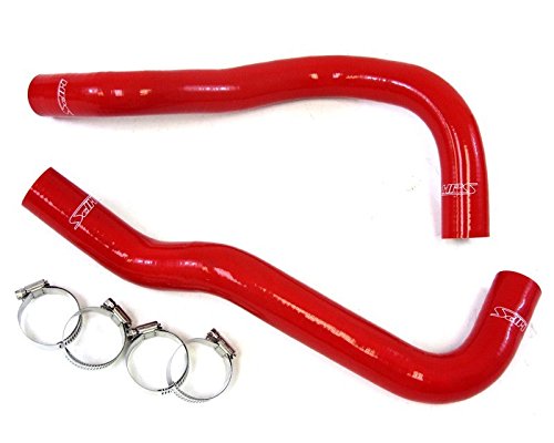 HPS High Temp Reinforced Silicone Radiator Hose Kit Coolant Red Toyota Tacoma 2.7L 4Cyl 05-14 Radiator HPS 57-1314-RED
