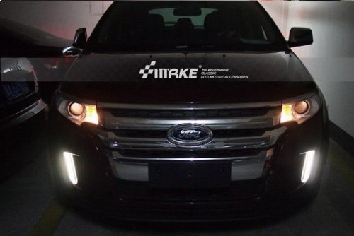 2PCS LED DRL Driving Daytime Running Day Fog Lamp Light Turn Signal Cover Kit Fit For Ford EDGE 2012 2013 Accent & Off Road Lighting E-TOP etop301-CBU14-01-A284