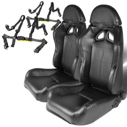 Racing Seats Auto Dynasty AD-RS-124310-47+SB-4P-BK-X2