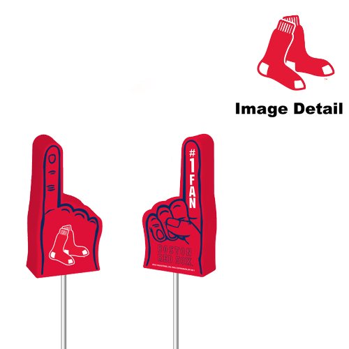 Boston Red Sox NFL Team Logo Car Truck SUV Mini Foam Finger Number 1 Pen Pencil Antenna Topper and Rear View Mirror Hanger Antenna Toppers LA Auto Gear FNFF3901
