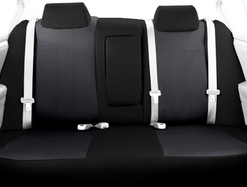 CalTrend Rear Row 40/60 Split Bench Custom Fit Seat Cover for Select Chevrolet HHR Models - I Can't Believe It's Not Leather (Dark Grey Insert with Black Trim) Accessories CalTrend CV399-09LB