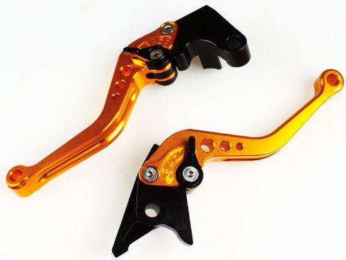 Deltalip Shorty Cnc Brake Clutch Lever Yamaha Yzf R1 R6 Fazer R6S Gold 02 03 04 Brake Deltalip LV-01216
