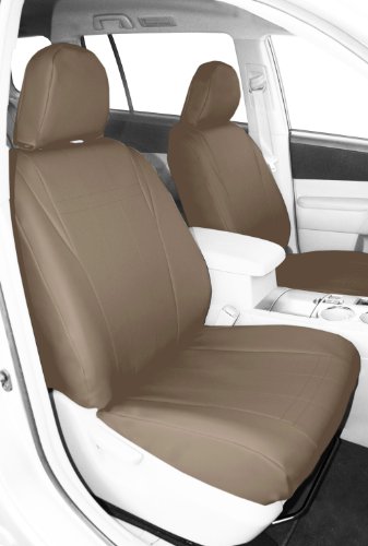 CalTrend Front Row Bucket Custom Fit Seat Cover for Select Ford Flex Models - I Can't Believe It's Not Leather (Beige) Accessories CalTrend FD461-06LX