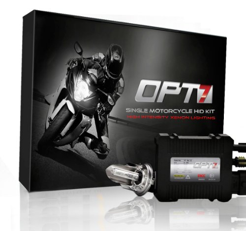 OPT7® H4 Bi-Xenon Blitz Slim Motorcycle HID Kit - 8000K Ice Blue Plug-n-Play (Single Headlight) Electrical OPT7 MT-OPT7-3XT3-H4B-8