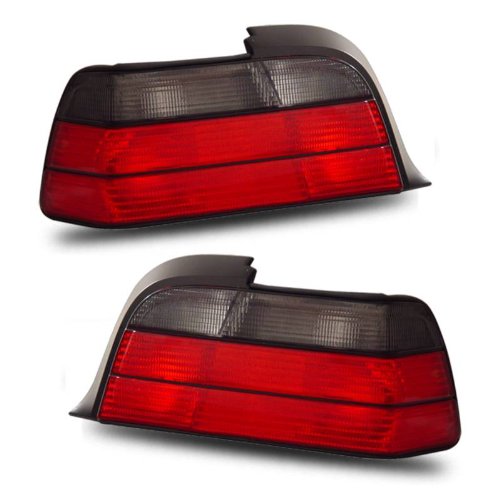 SPPC 2 Door Taillights Red/Smoke For Bmw 3 Series E46 - Passenger and Driver Side Tail Light Assemblies SPPC 03-B39298TLR2DSM