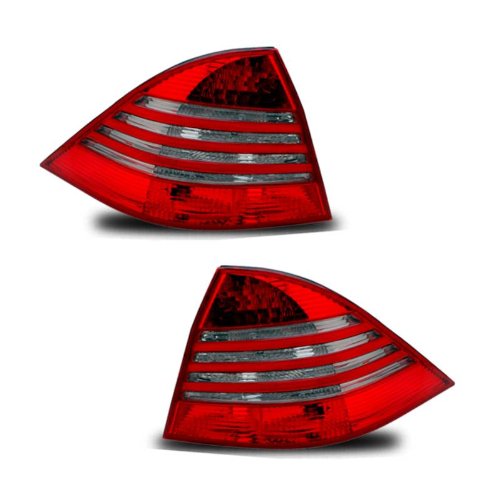 SPPC L.E.D Taillights Red/Smoke For Mercedes BenzS Class W220 - Passenger and Driver Side Tail Light Assemblies SPPC 03-MBZS9903TLRS