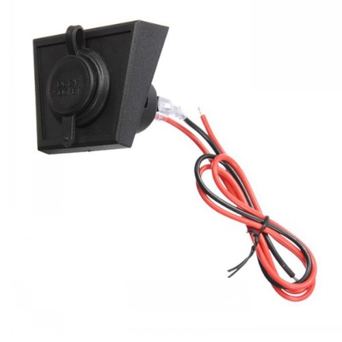 12V Car Motorbike Boat Cigarette Lighter Cord Socket Connector w/ mounting panel Cigarette Lighter & Parts Hwydo 140301-004