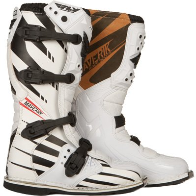 Boots Fly Racing F4 WHT/BLK SZ 8