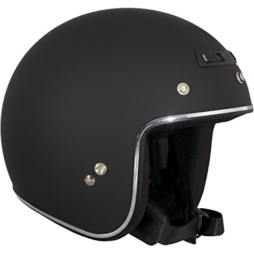 Z1R Jimmy Rubatone Open Face Helmet Flat Black Lg 0104-1472 Helmets Z1R