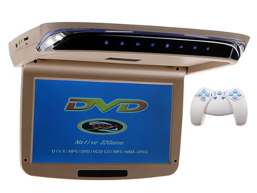 Generic Super Slim 10 Inch Roof Mounted Car DVD Player with Games Controller, IR FM SD USB Overhead Video Generic ZP-1168D_BE