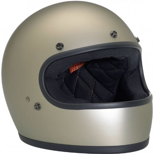 Biltwell Gringo Full Face Motorcycle Helmets Flat Titanium - Medium Helmets Biltwell PUBW0101-7194