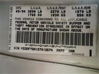 Door Window Reg Fr From 1995 Saab 900 SE Door SAAB 1184289