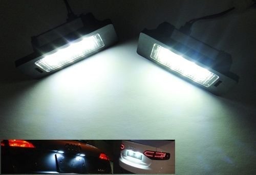 2PCS Light White Kit LED License Plate Lamp Fit For Audi A4 B8 S4 S5 A5 Q5 TT S line Bulbs LIN LIN301-CCD14-03-C050