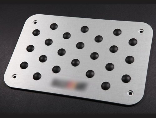 Car Parts Aluminum Rest Foot Pedal Pad Carpet Mat Plate Fit For MITSUBISHI RALLIART evolution asx eclipse Pedal Pads Meizhoushi MZS201-CBW14-02-A022