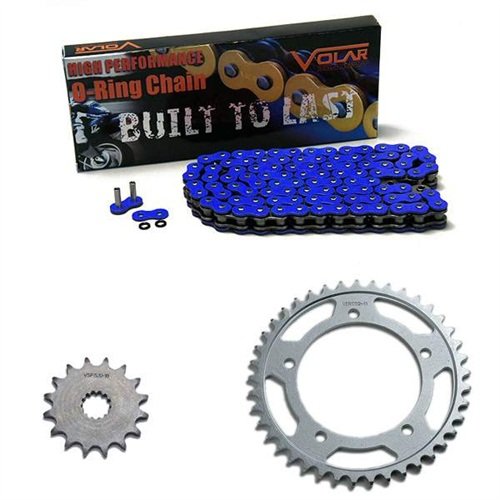 2011-2013 Suzuki GSXR 750 O-Ring Chain and Sprocket Kit - Blue (520 conv) Chain & Sprocket Kits Volar Motorsport, Inc SF512-16+JTR486-42+520x116-Oring-Blue-1