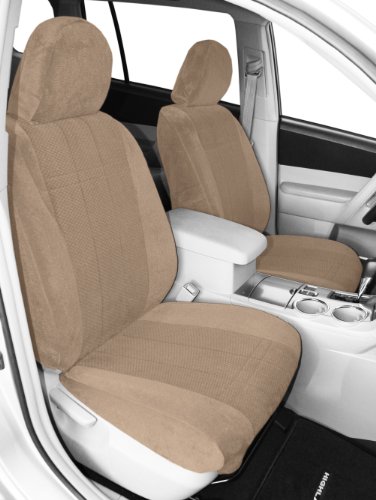 CalTrend Front Row Bucket Custom Fit Seat Cover for Select Subaru Tribeca Models - O.E. Velour (Sandstone Monarch Insert with Classic Trim) Accessories CalTrend SU110-05RS