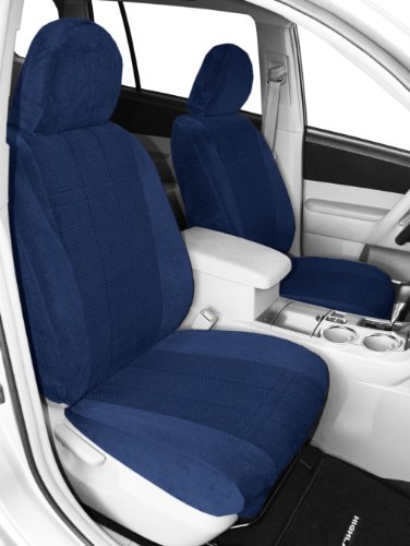 CalTrend Front Row Bucket Custom Fit Seat Cover for Select Toyota Corolla Models - O.E. Velour (Blue Monarch Insert with Classic Trim) Accessories CalTrend TY358-04RS