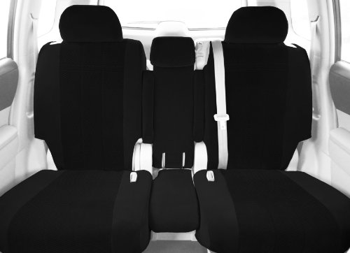 CalTrend Front Row 40/20/40 Split Bench Custom Fit Seat Cover for Select Dodge RAM Models - O.E. Velour (Black Monarch Insert with Classic Trim) Accessories CalTrend DG108-01RS