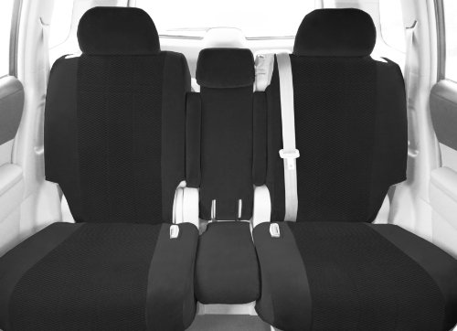 CalTrend Front Row 40/20/40 Split Bench Custom Fit Seat Cover for Select Ford F-150 Models - O.E. Velour (Charcoal Monarch Insert with Classic Trim) Accessories CalTrend FD354-03RS