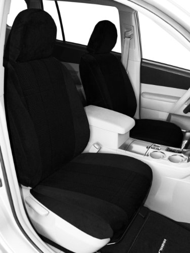 CalTrend Front Row Bucket Custom Fit Seat Cover for Select Ford Flex Models - O.E. Velour (Black Monarch Insert with Classic Trim) Accessories CalTrend FD404-01RS