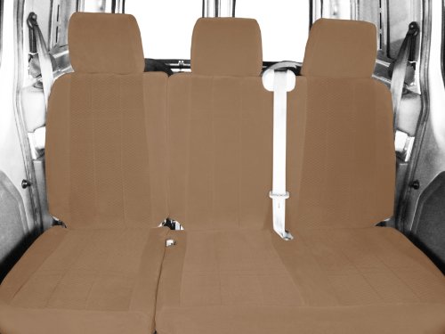 CalTrend Rear Row 60/40 Split Bench Custom Fit Seat Cover for Select Jeep Grand Cherokee Models - O.E. Velour (Beige Monarch Insert with Classic Trim) Accessories CalTrend JP178-06RS