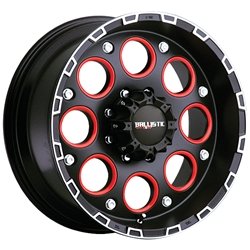 Ballistic 813 Enigma 18x9.0 Black Wheel W/Optional Red Inserts 6-139.7mm / +12mm Offset / 110mm Hub Bore Car Ballistic 813890655+12FBOM