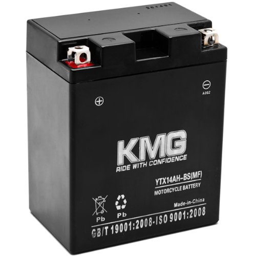 Kawasaki 300 KLF300-B Bayou 1988-2004 YTX14AH-BS Sealed Maintenace Free Battery High Performance 12V SMF OEM Replacement Maintenance Free Powersport Motorcycle ATV Scooter Snowmobile KMG Batteries KMG Batteries YTX14AH-BS-1E-V13