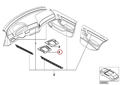 BMW Genuine Wood Trim Shift Knob Base Trim Myrtle 320i 323Ci 323i 325Ci 325i 325xi 328i 330Ci 330i 330xi M3 Window BMW BMW8209456