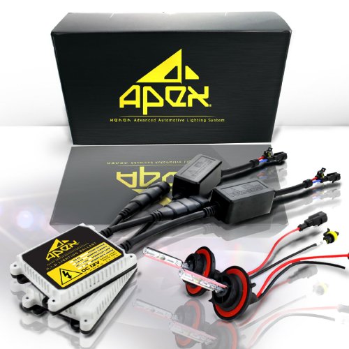 Apex HID Xenon Conversion Kit All Bulb Sizes and Colors with Premium Slim Ballasts (9006, 5k oem white) Headlight & Tail Light Conversion Kits Apex Apex-xenon-4581