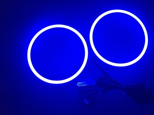 120MM X2 BLUE CAR TRUCK COB Led Angel Eyes DRL Light Daytime Running Light Modules All Lights COBAE120WBLUE