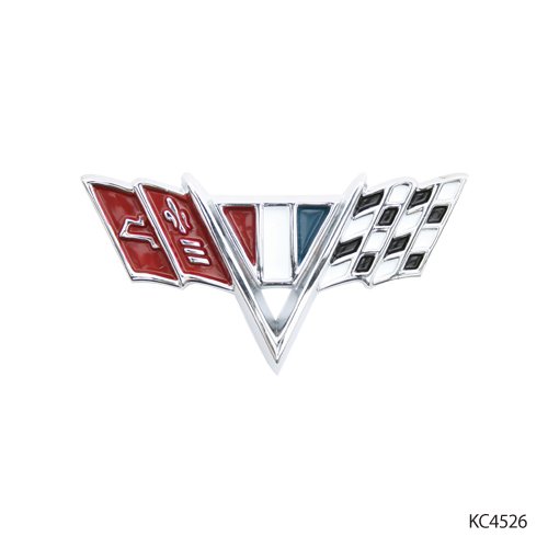 1964-67 Chevrolet Chrome Die Cast Front Fender Emblem Emblems Pirate Mfg KSKC4526