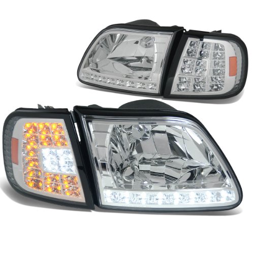 Headlight Assemblies Auto Dynasty AD-HL-OH-F15097-4P-LED-CH-AM