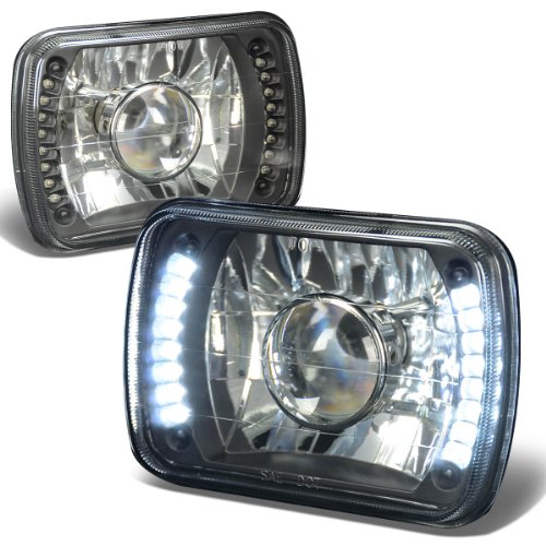 Headlight Assemblies Auto Dynasty AD-HL-S-7X6-P-LED-BK