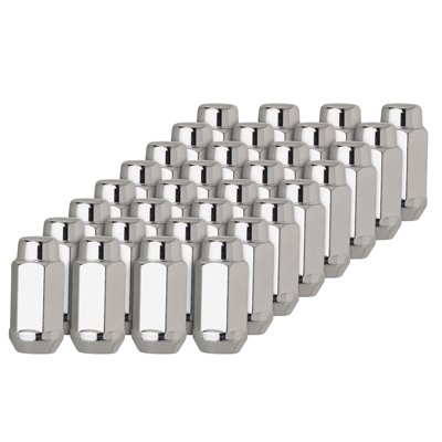 32 Premium DPAccessories Chrome XL Closed Bulge Acorn Wheel/Lug Nuts (M14x1.5 Thread) 1.91 Tall, 13/16 Hex Drive Lug Nuts DPAccessories D3418-2305/32