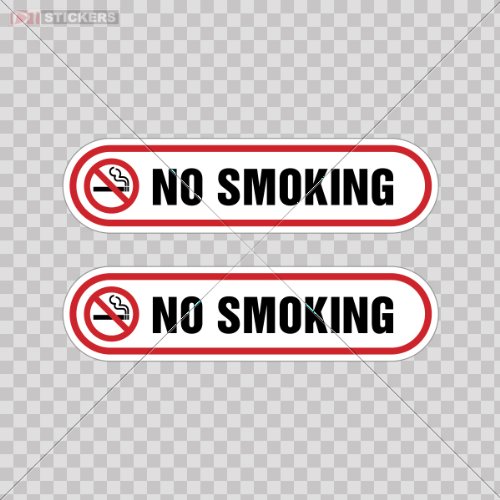 Stickers Decals No Smoking Sing Wall Art Decor Glass Size: 4 X 1 Inches Vinyl color print Wall Stickers & Murals Warriors Stickers DAT032410400