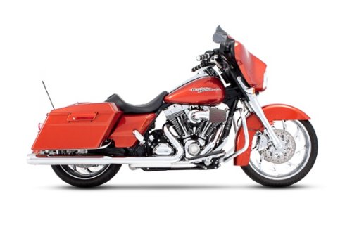 Rinehart 200-0100C 2-1 Chrome Exhaust System with Chrome 4 Muffler for 2009-Newer Harley Touring FLH/FLT Models Complete Systems Rinehart 2-1 Exhaust System 200-0100C