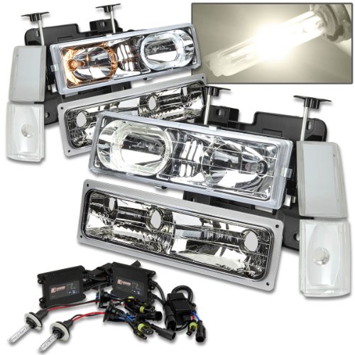 Headlight Assemblies Auto Dynasty AD-HLHA-8PC1088CH+9006-43KBLS