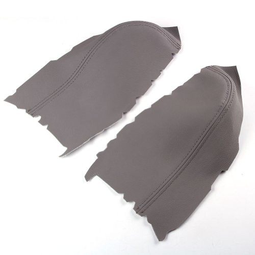 3 color Black Grey Beige Left and right 1pair Real Leather Front Door hand lid holder case Panels Armrest Covers For 2009 2010 2011 2012 2013 Honda Pilot (Grey) Center Consoles Big sales 0309010515253